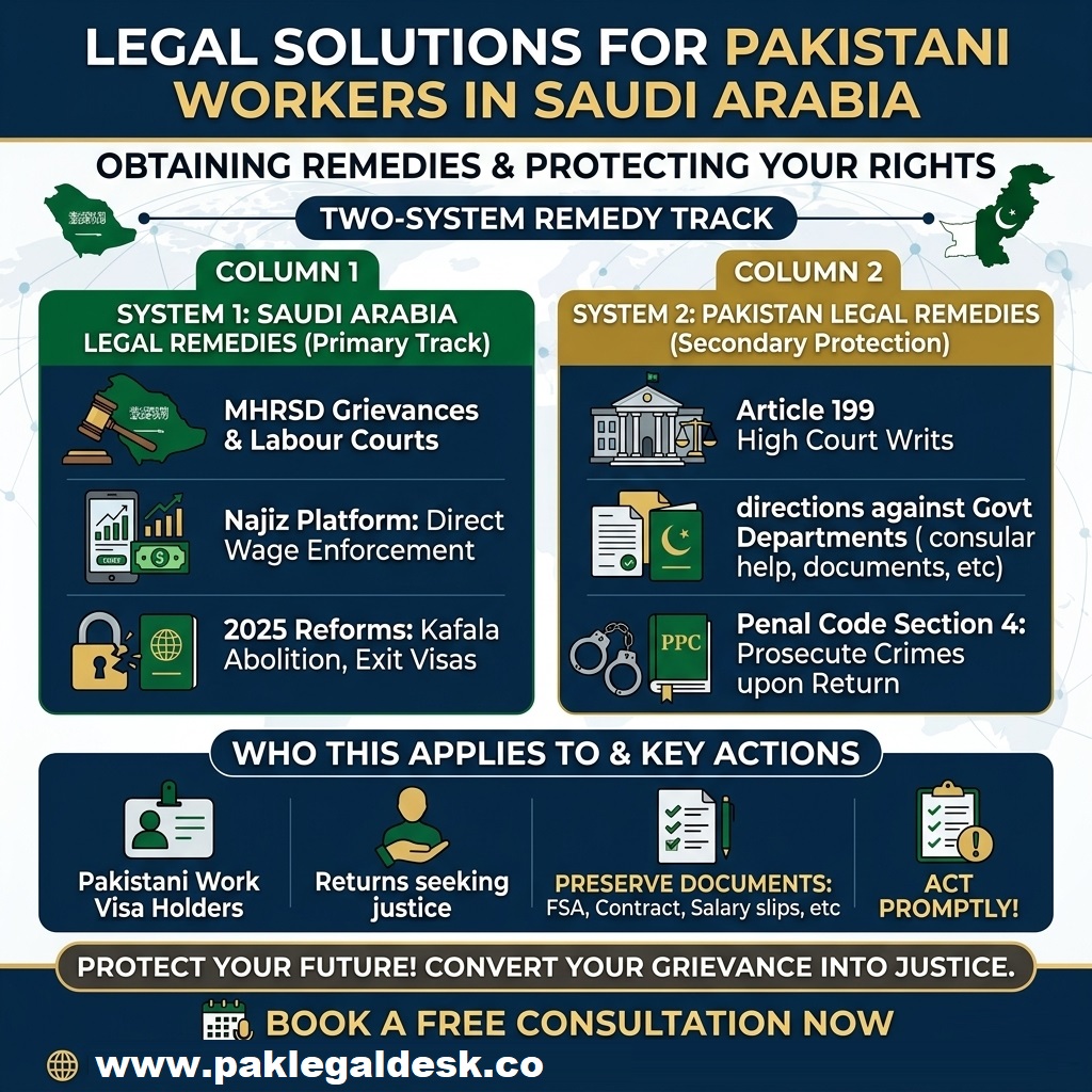 Are you a Pakistani worker in Saudi Arabia facing unpaid wages, passport confiscation, or visa issues?