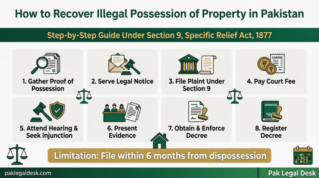 How Recover Illegal Possession of Property in Pakistan