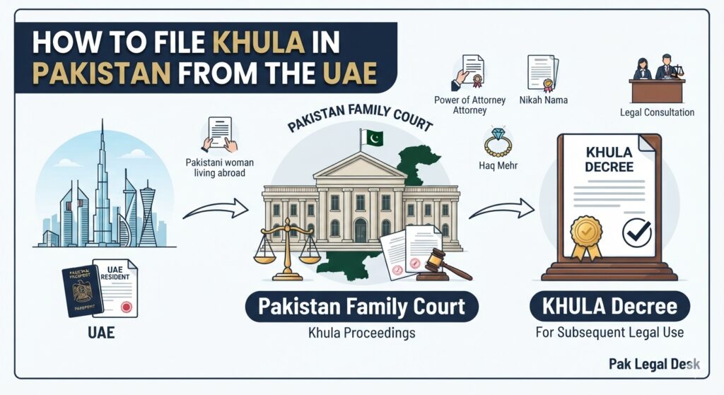 how to file khula in Pakistan from UAE