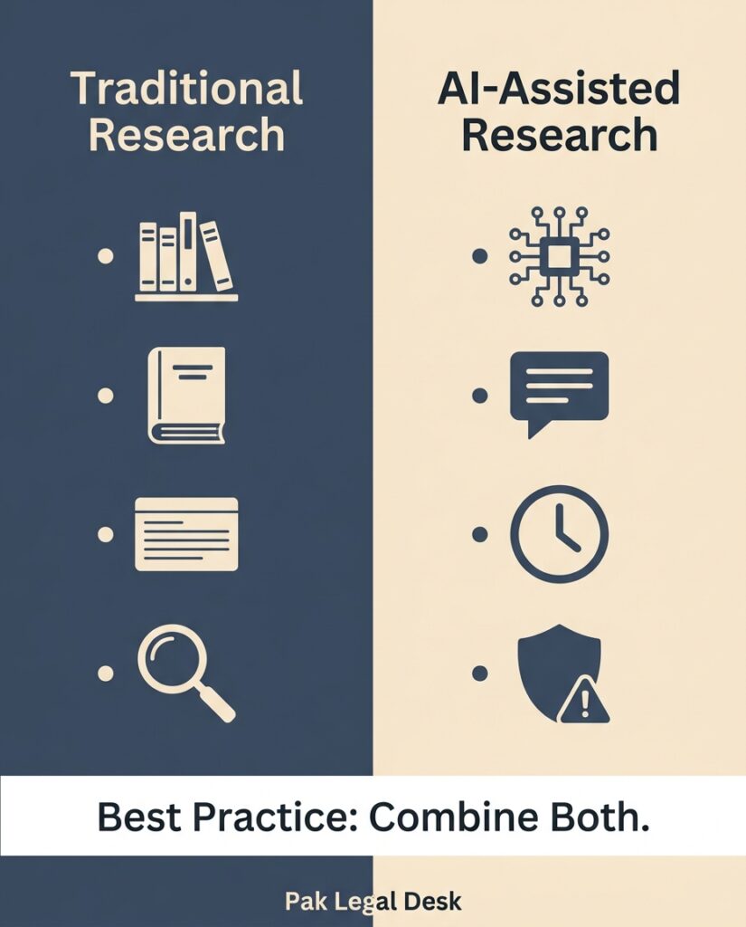AI vs Traditional Legal Research in Pakistan